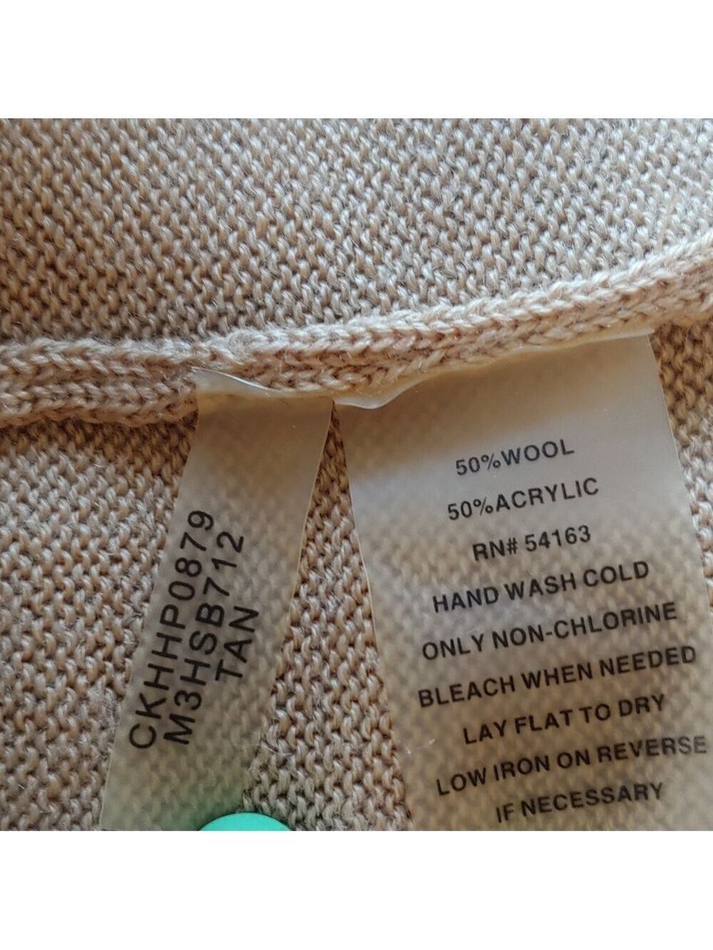 Calvin Klein Belted Wool Blend Wrap Cardigan Coat in Camel Tan Women's Large - Picture 12 of 16